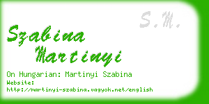 szabina martinyi business card